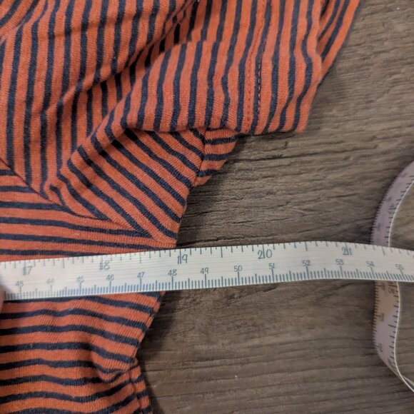 Men's Frank & Oak Red Blue Stripe Henley - Picture 7 of 7